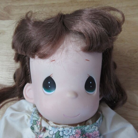 Precious Moments 16" Doll - Green Floral Dress Pink Shoes - Picture 3 of 6